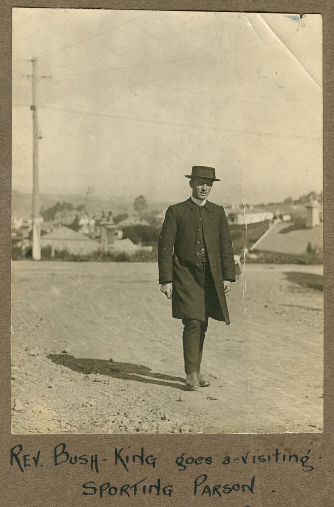 'Rev. Bush-King goes-a-visiting - sporting parson'