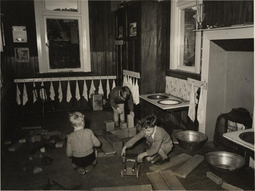 Children playing with blocks