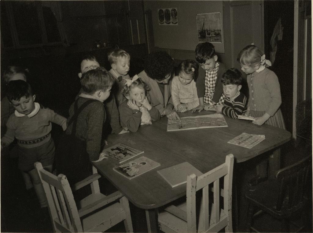 Children looking at books