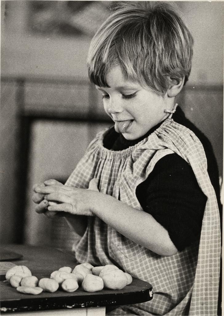Child playing with playdough