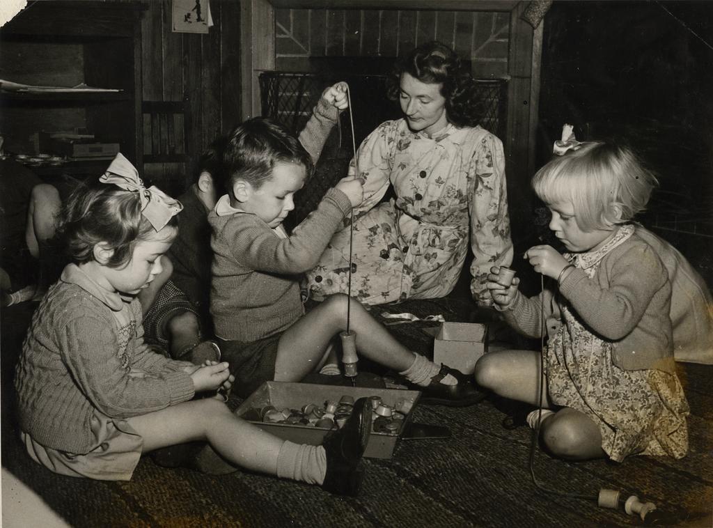 'Threading cotton reels'