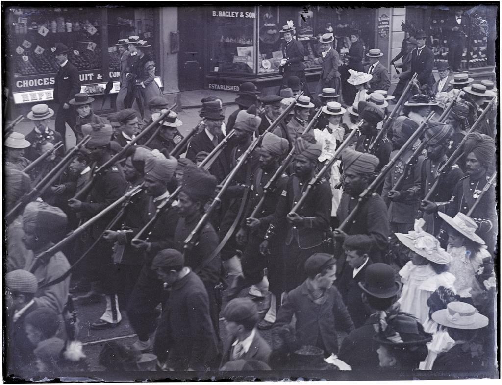 Parade of the Imperial Indian Contingent in George Street, Dunedin, 2 March 1901