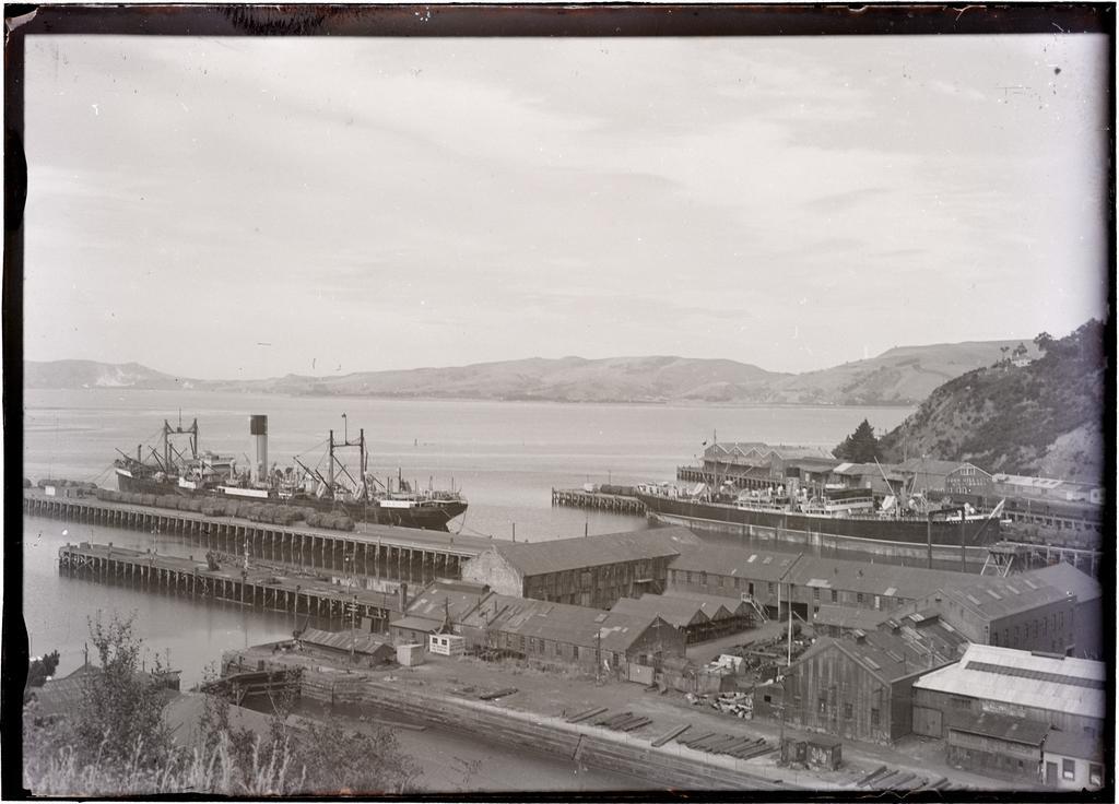Ships and wharves at Port Chalmers