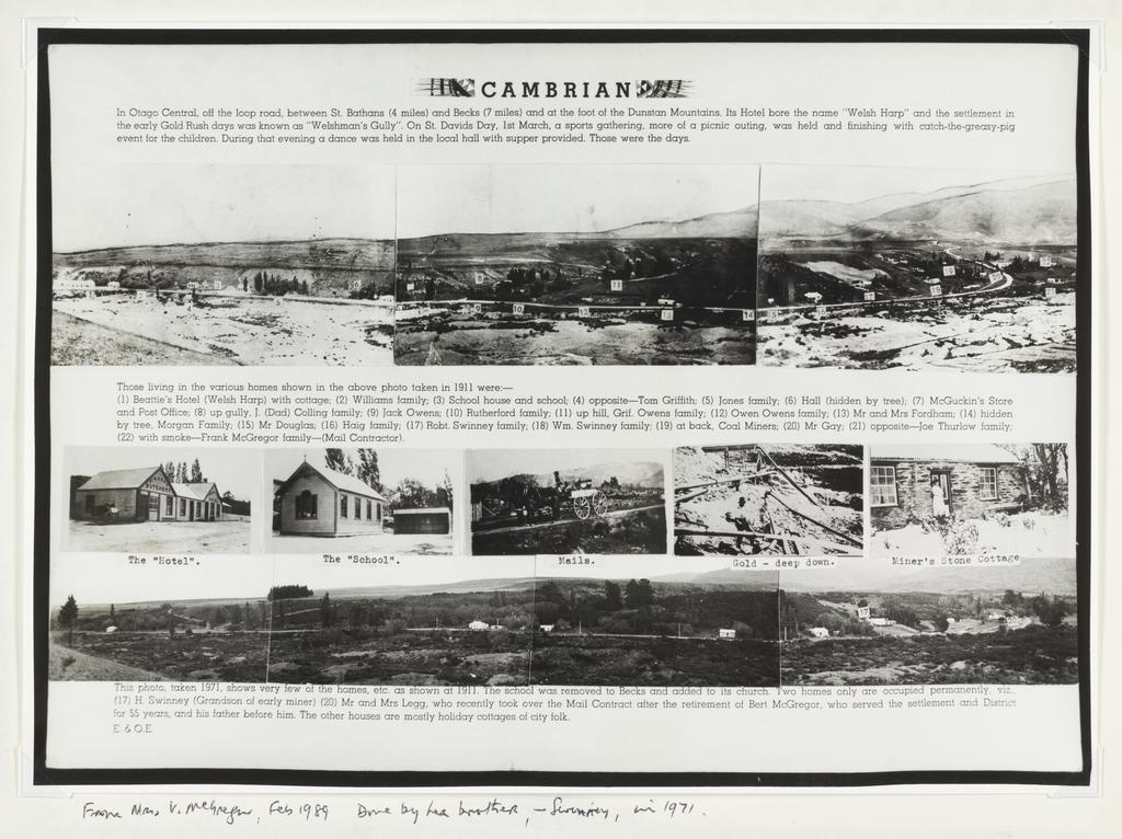 Photograph montage of Cambrians
