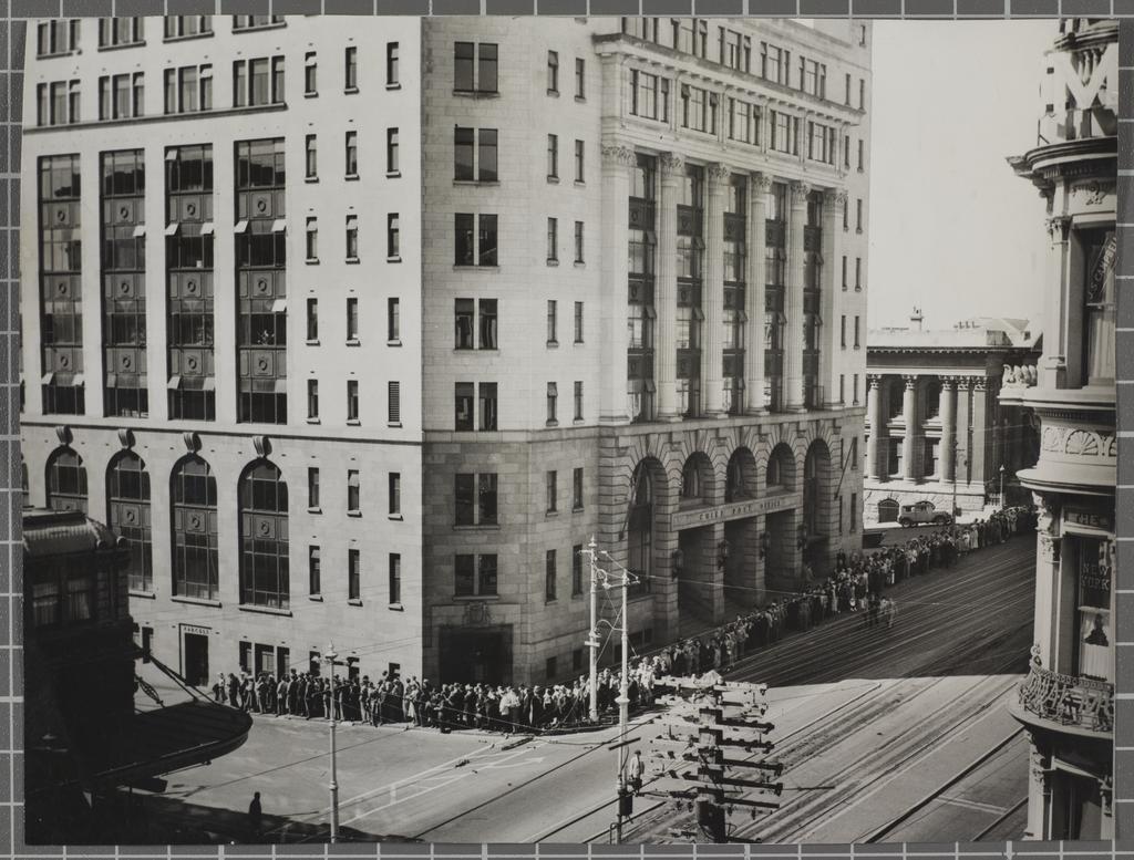 Queue outside post office