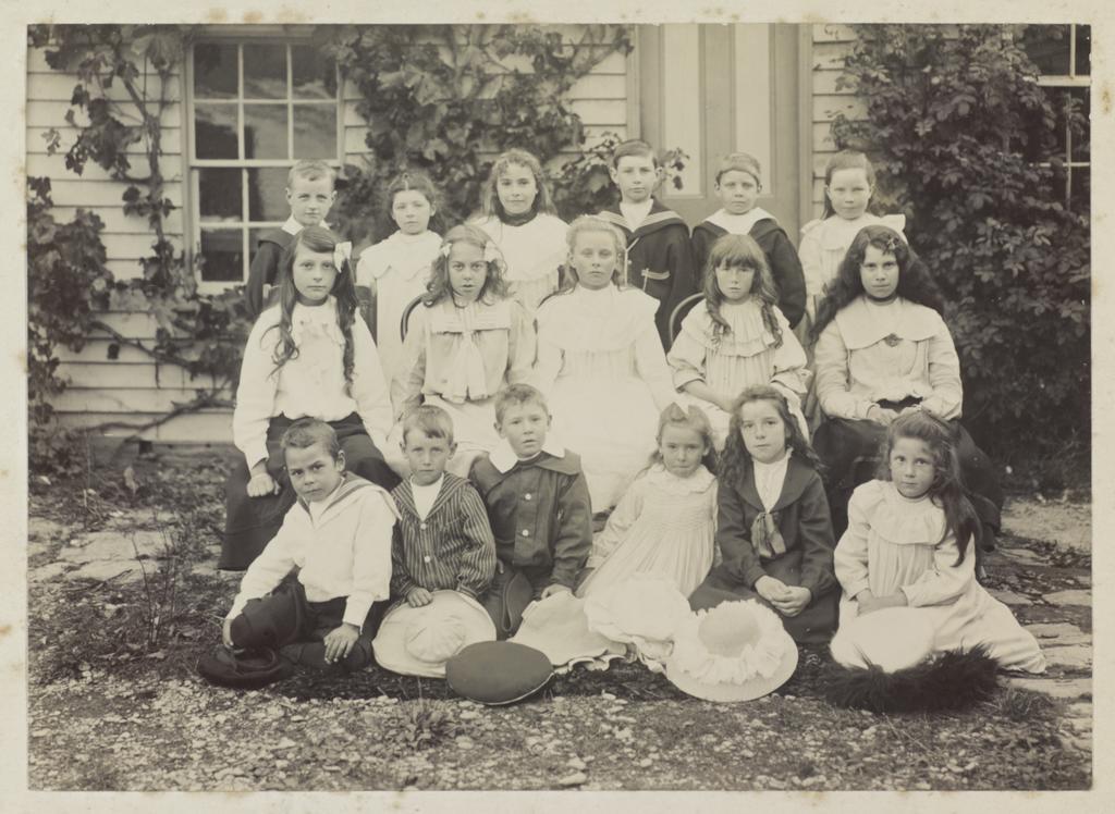 Pupils of private Queenstown school run by Jeanetta Blackie, including Greta and Agnes Blackie