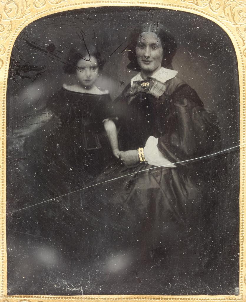 Unidentified woman and girl