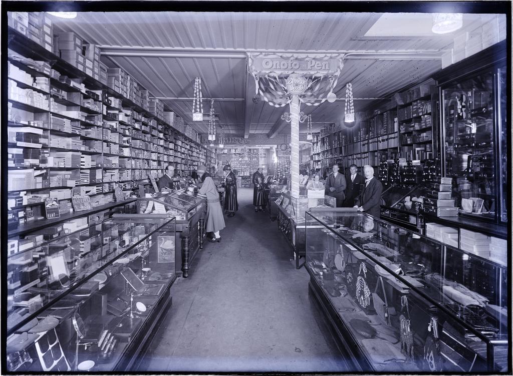 Interior of J. Wilkie and Company retail shop, Princes Street, Dunedin