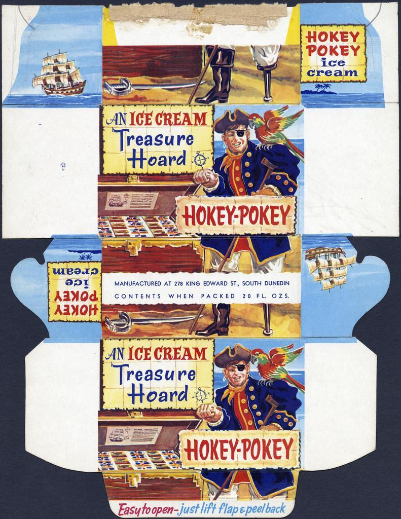 Box for Treasure Island hokey pokey ice cream
