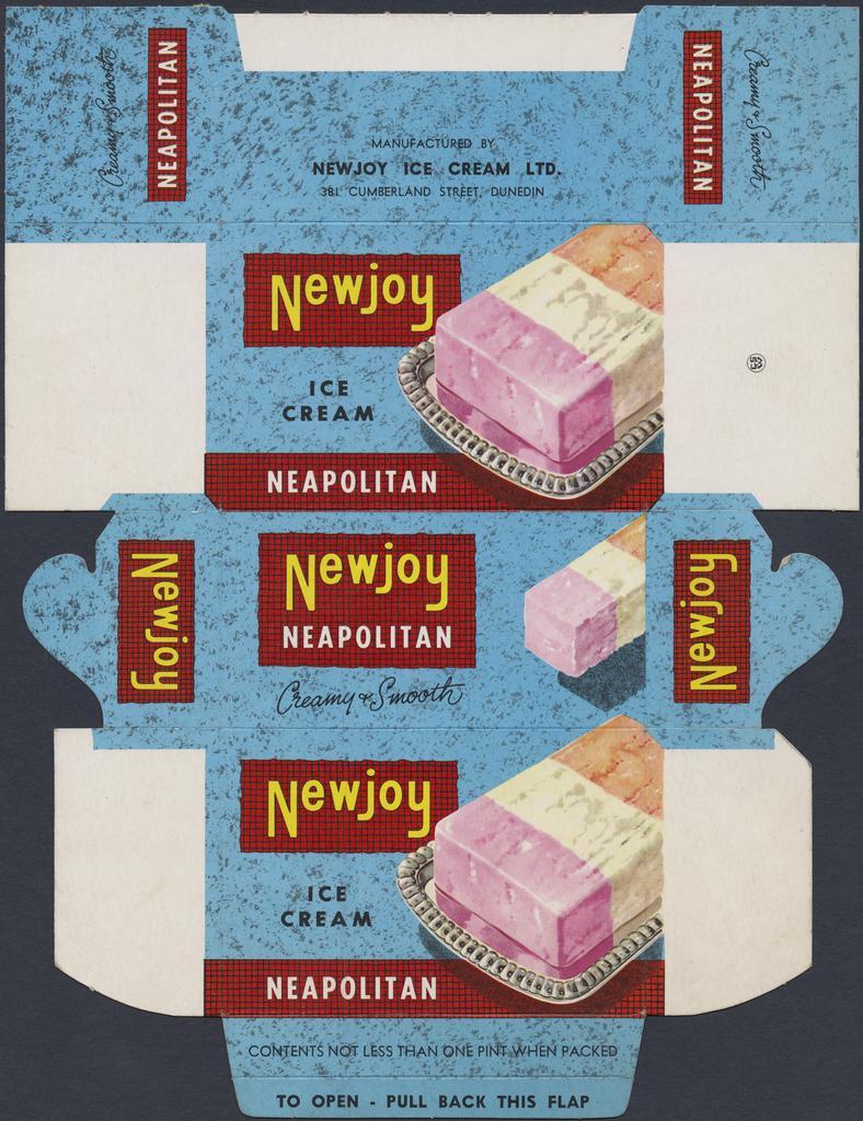 Box for Newjoy Neopolitan ice cream