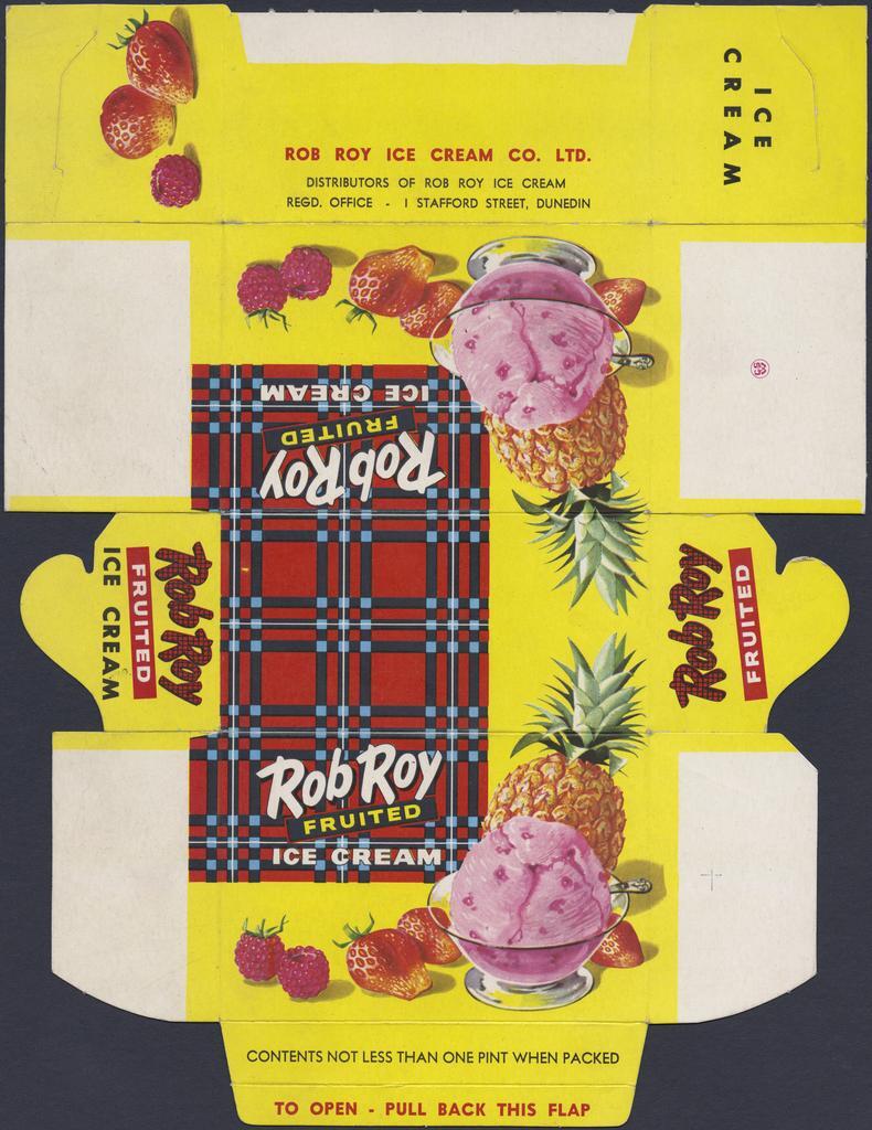 Box for Rob Roy fruited ice cream