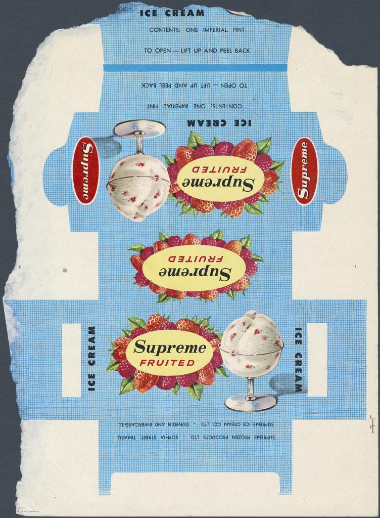 Box for Supreme fruited ice cream