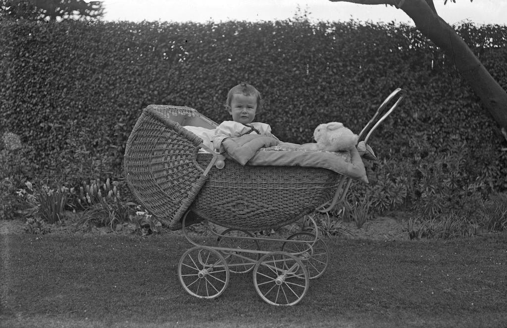 Joe McGeorge in pram