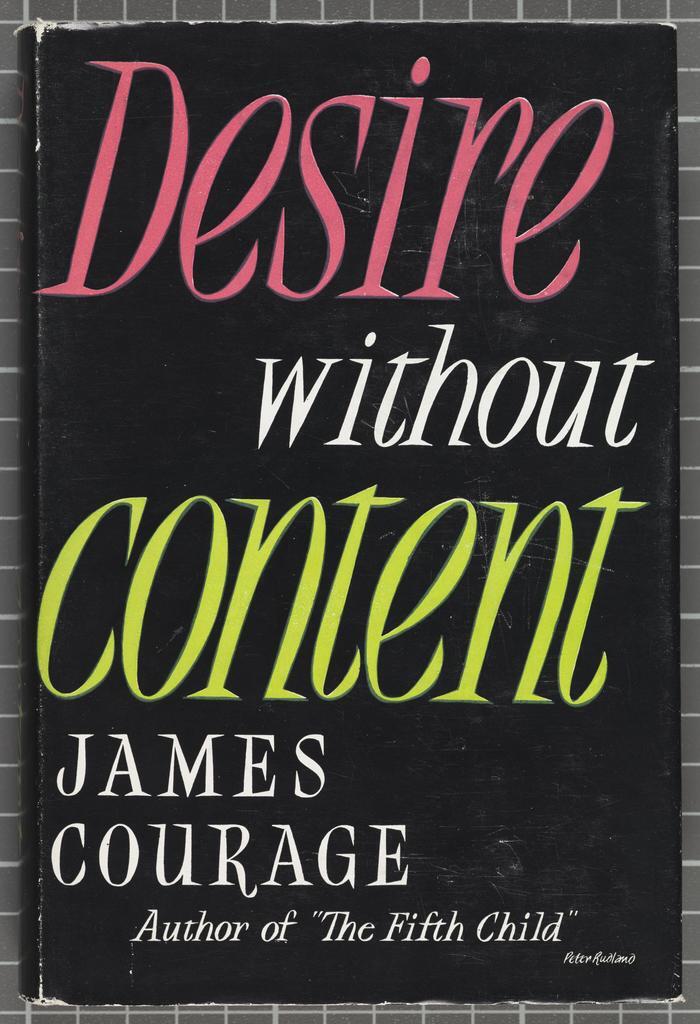Cover of 'Desire without content' by James Courage