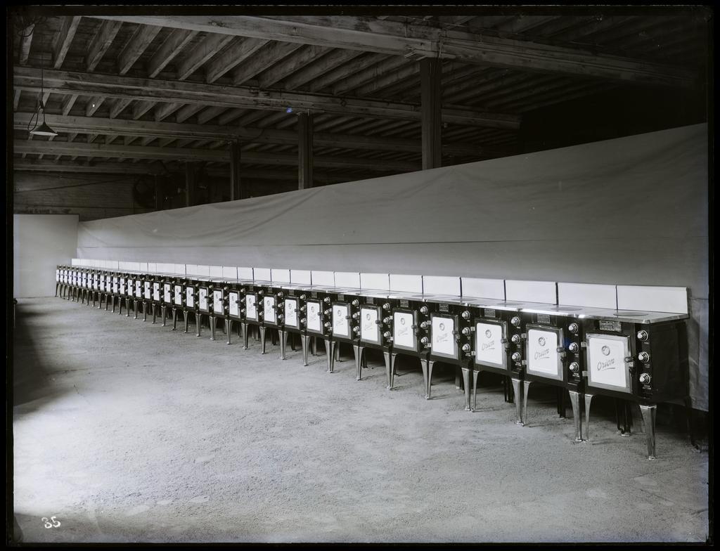 Warehouse stock of one-ring Orion electric ranges