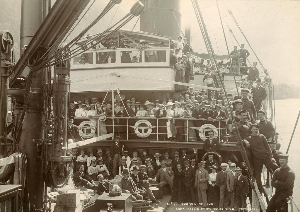 Passengers and crew on Waikare during cruise to the West Coast Sounds