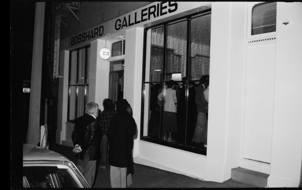 Exterior of Bosshard Galleries in Dowling street, Dunedin