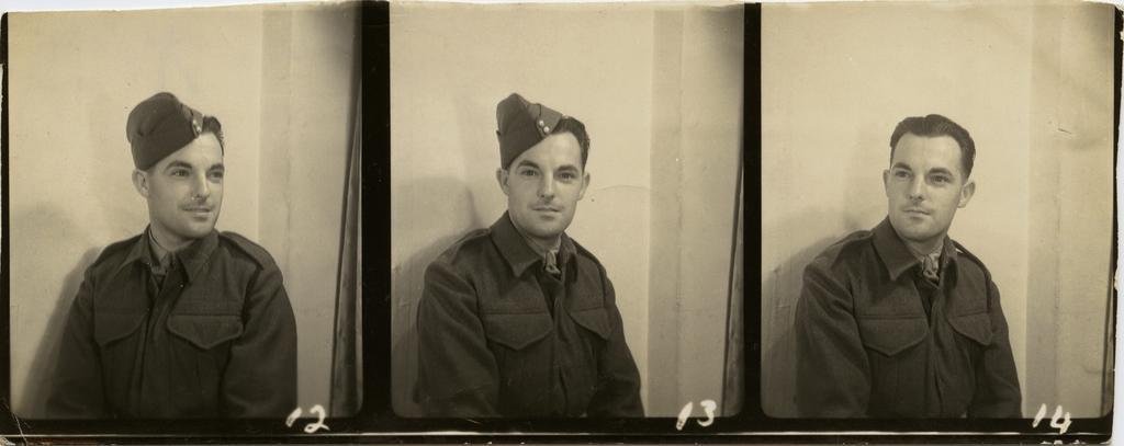 Contact sheet of three portraits