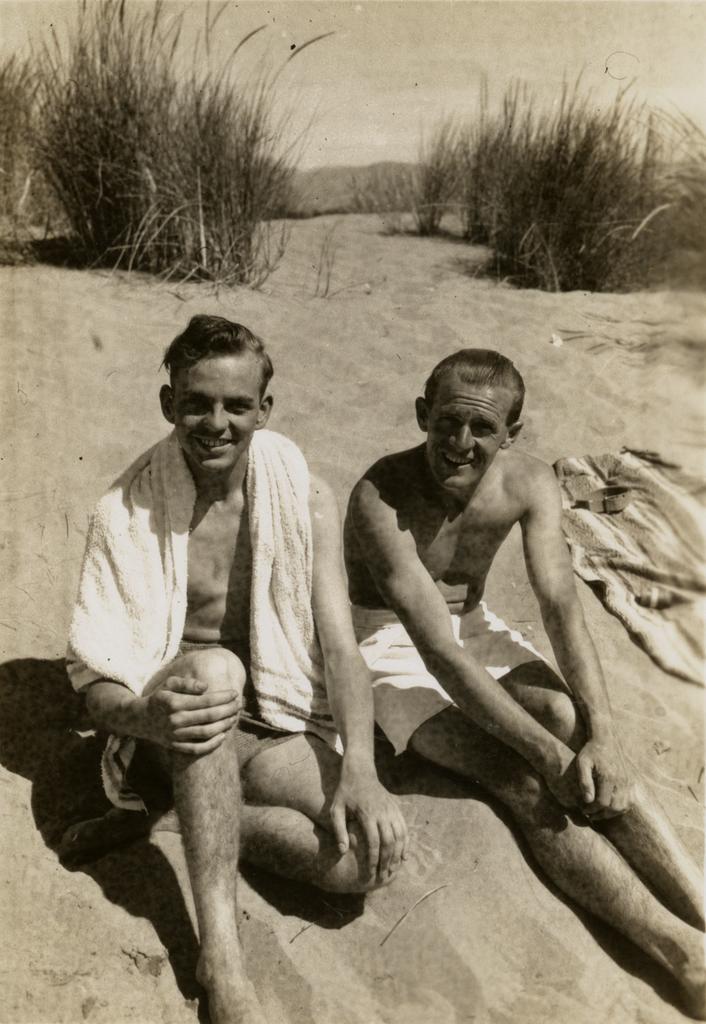 Two men on the beach