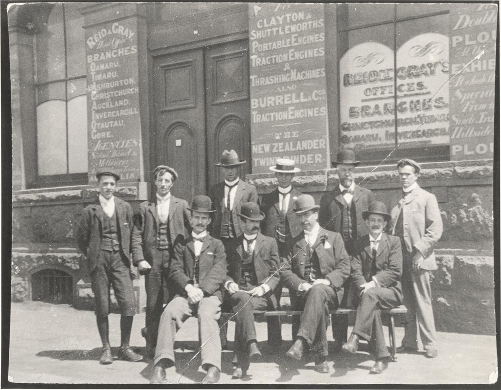 Reid and Gray staff outside head office, Dunedin