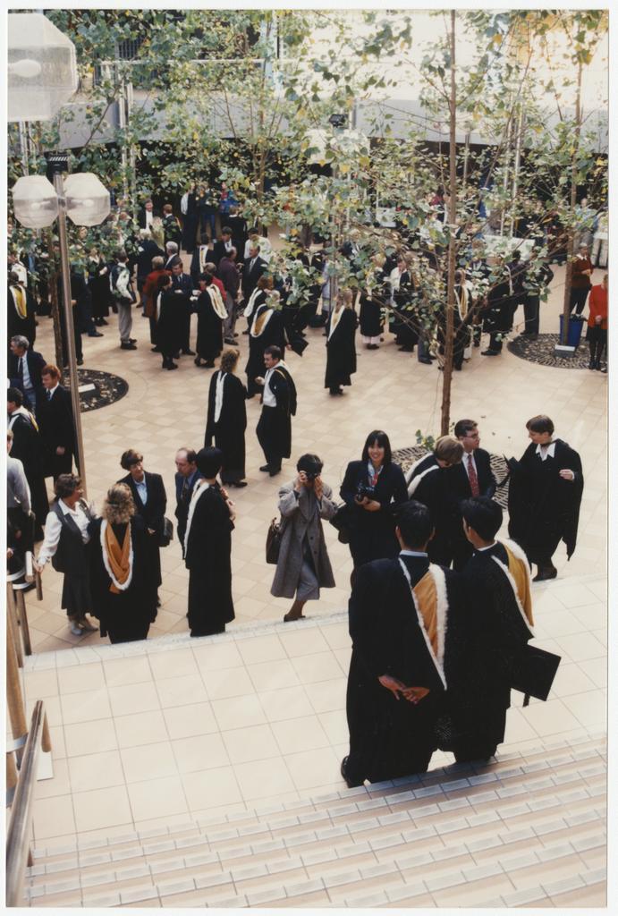 Graduation celebrations in Commerce Building
