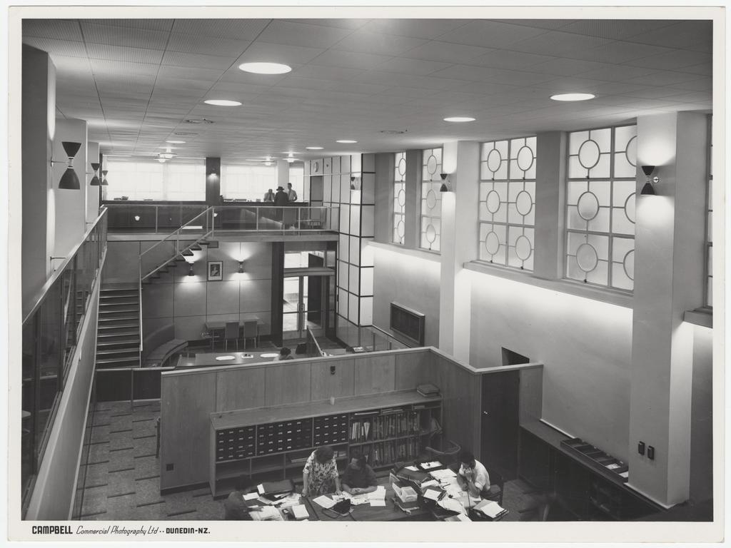 Interior of the State Fire and Accident Insurance Office building, Princes and Rattray streets, Dunedin, Salmond &amp; Burt architects