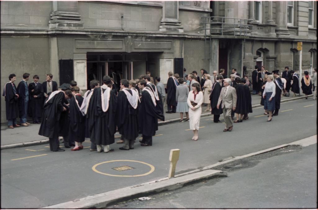 Graduates outside the Dunedin Town Hall