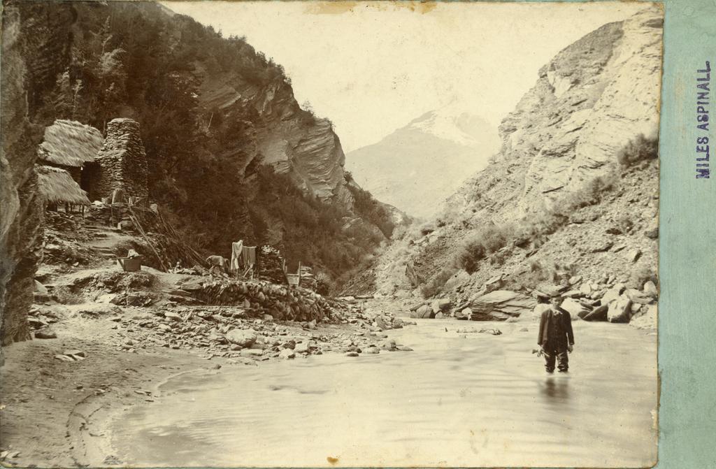 Chinese huts at the foot of Helvin Creek