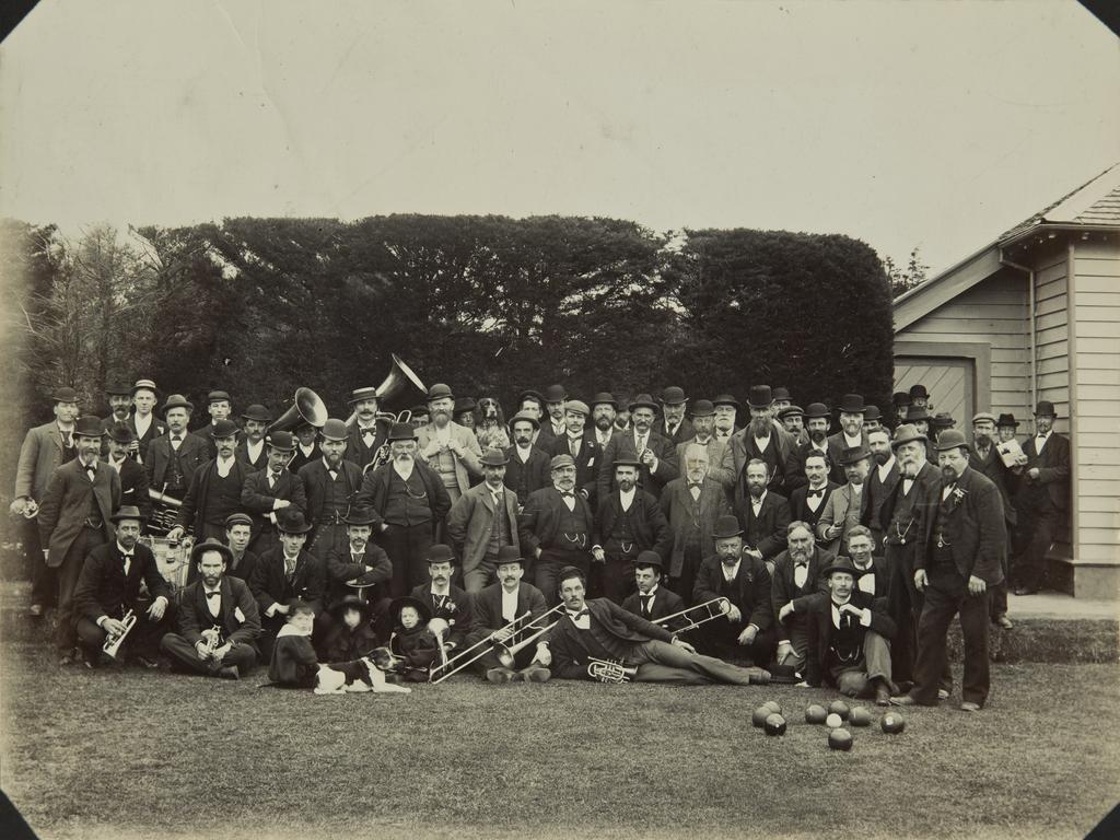 Large group of men
