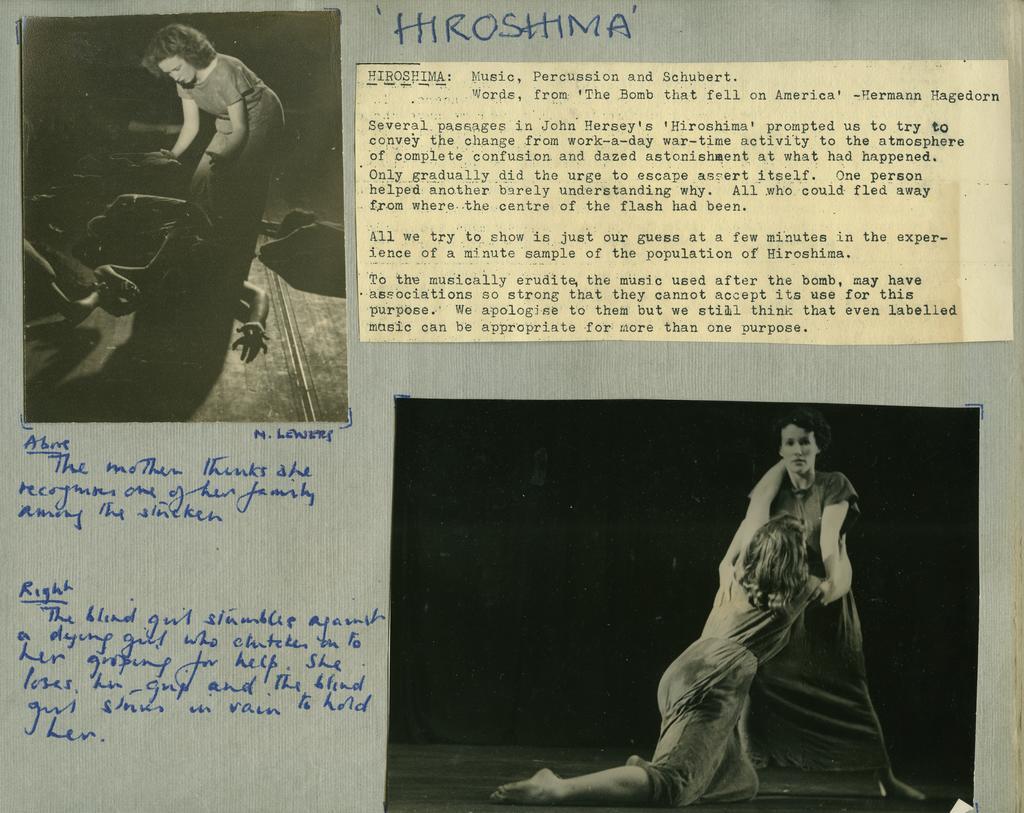 Album page 1 'Hiroshima', New Dance Group