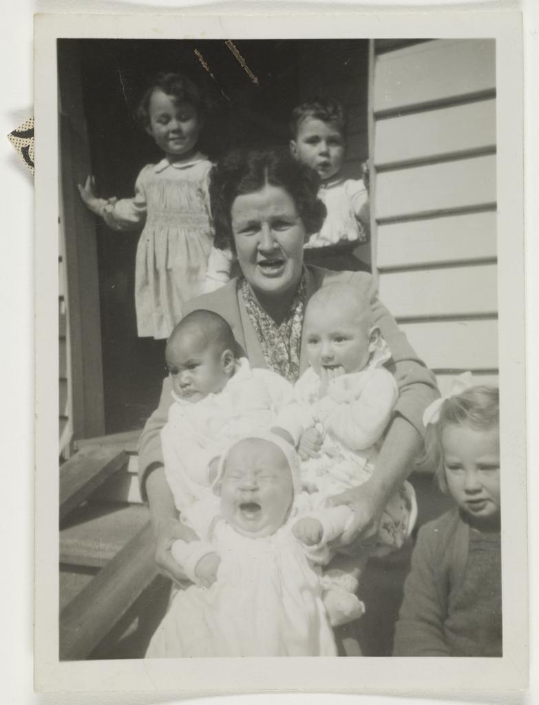 Cecily Pickerill and child patients of Bassam Hospital