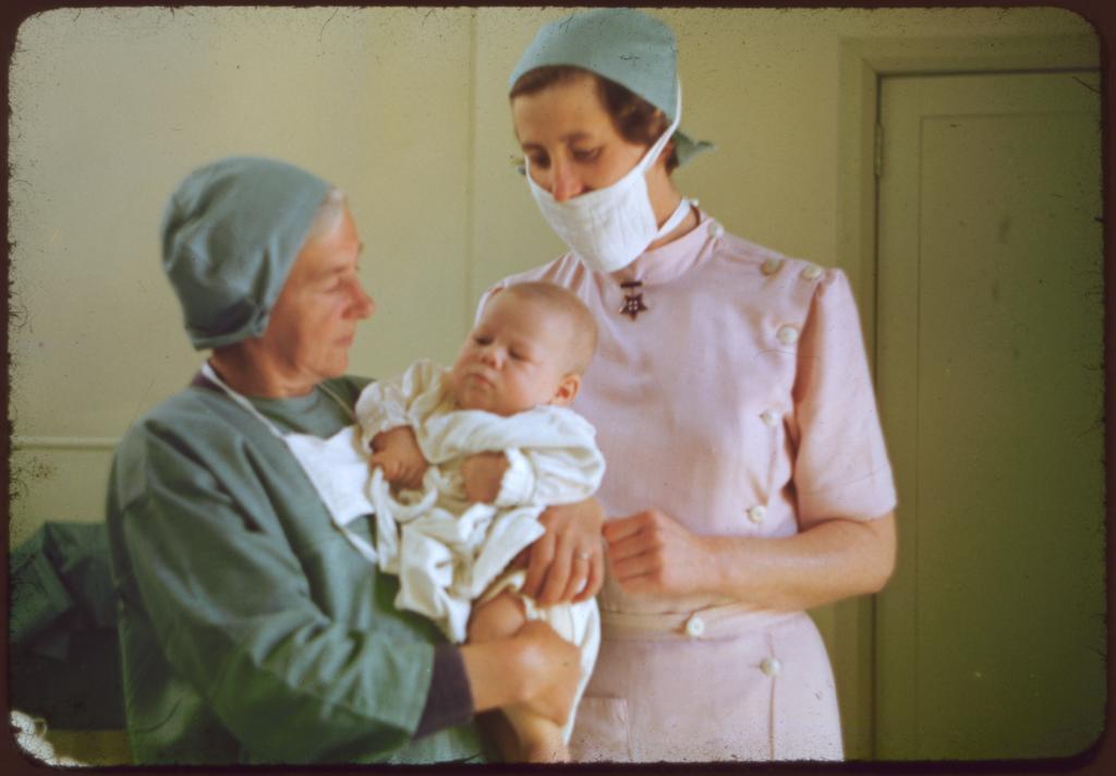 Cecily Pickerill and nurse with patient
