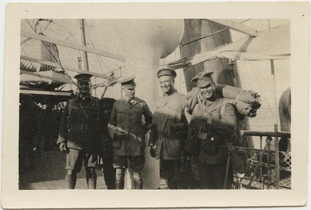 Group on ship