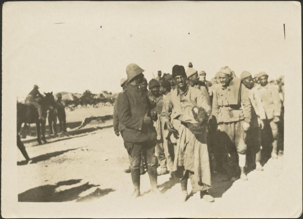 'Turkish prisoners - Officer &amp; Sgt. Major in front'