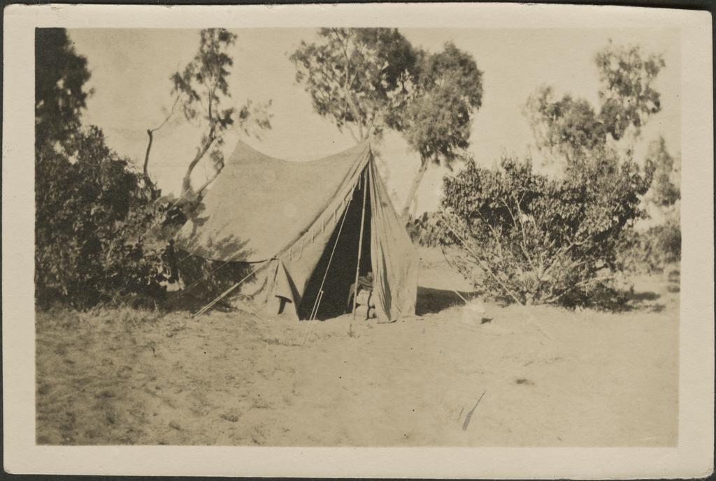 'Bivouac in garden near [Bennsela?]'