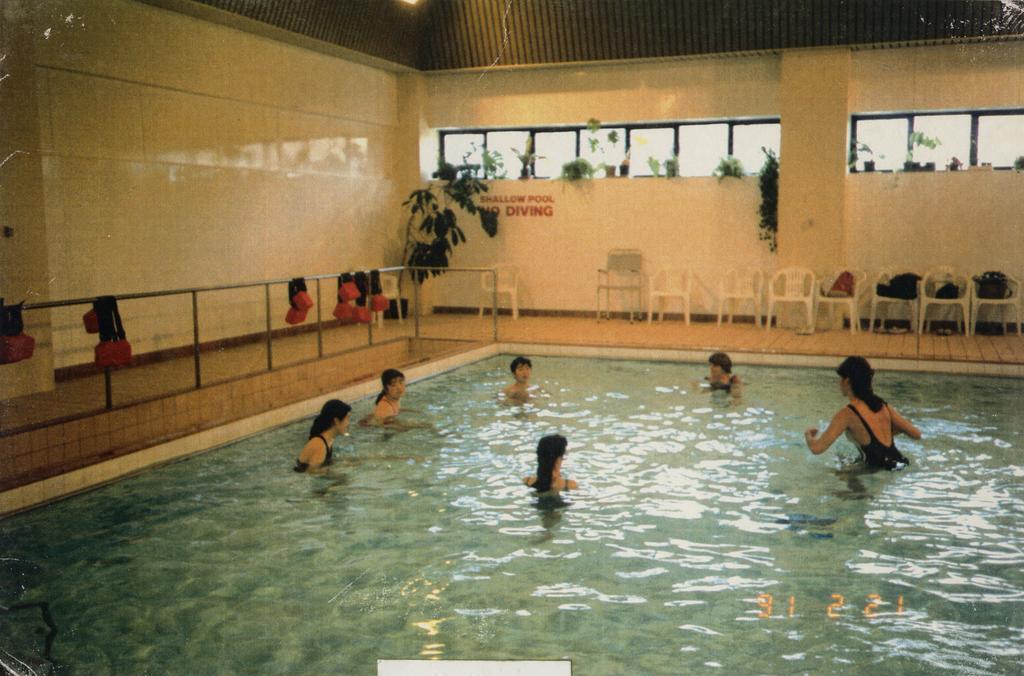 Group in swimming pool