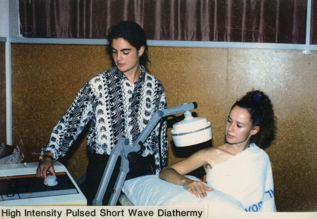 Students using high intensity pulsed short wave diathermy