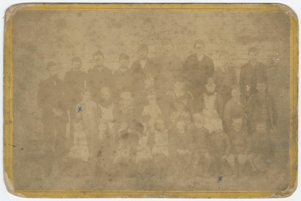 Tuapeka Flat School group including Mary Murray and Bill Labes