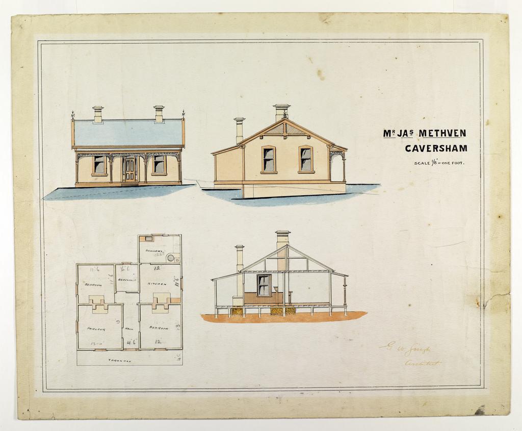 Plan of residence for Mr Jas Methven, Caversham, G.W. Gough architect