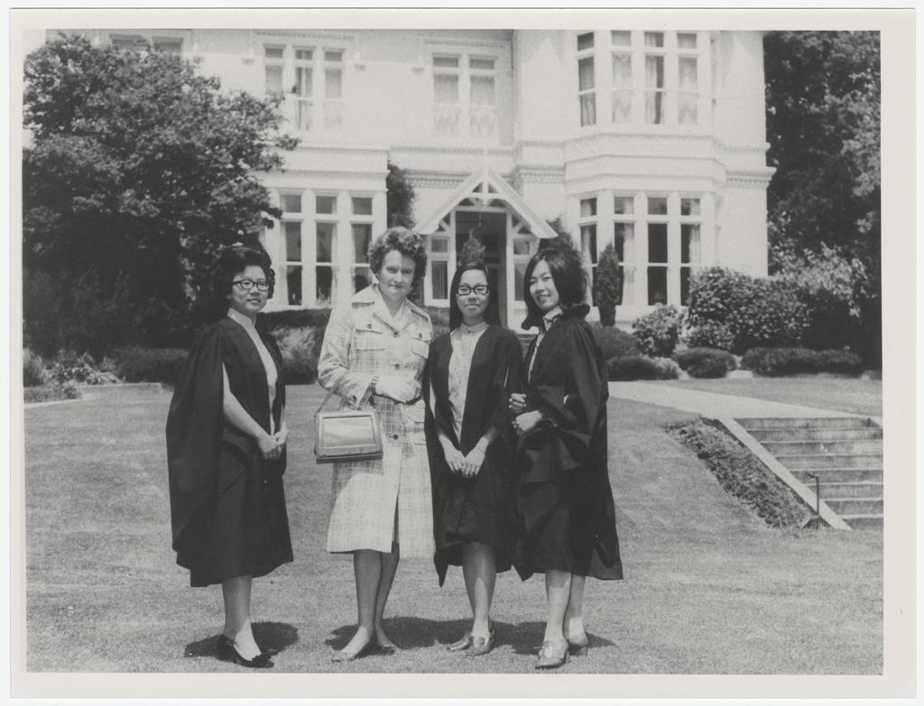 Colombo Plan award holders from Singapore with Professor P.D. Coleman at graduation