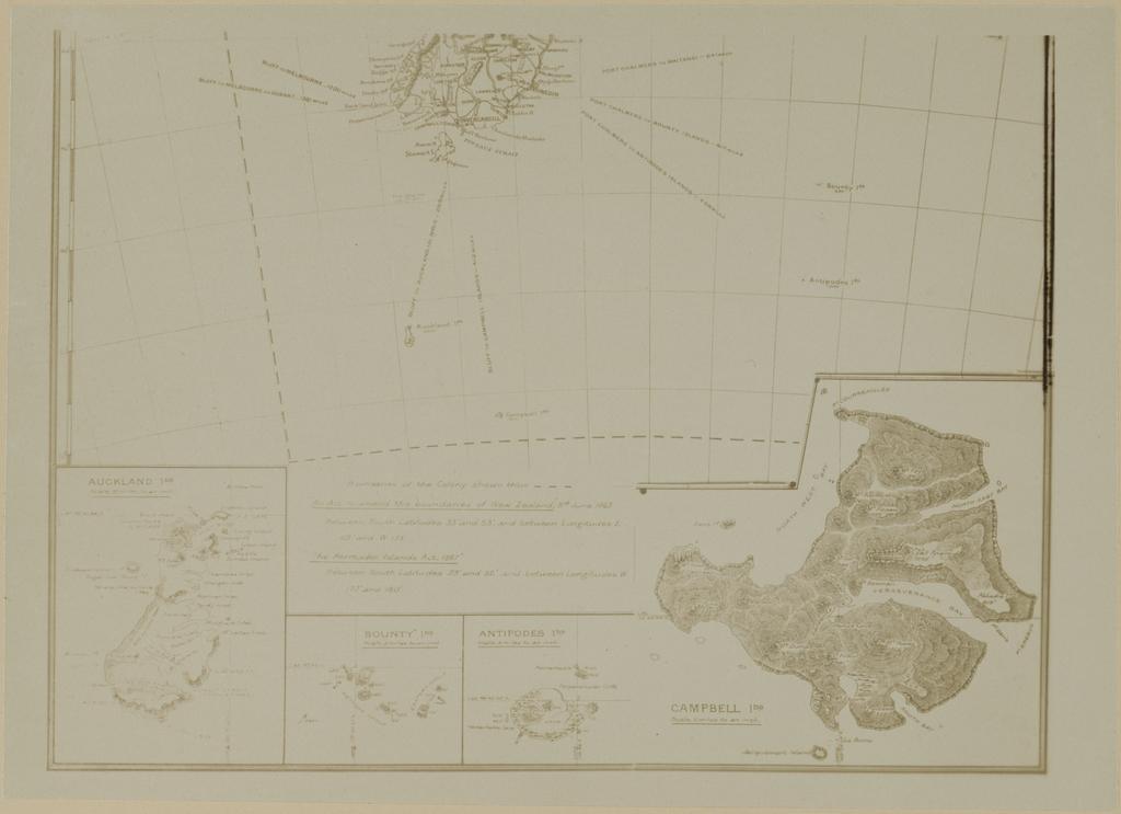 Map, showing position of Islands