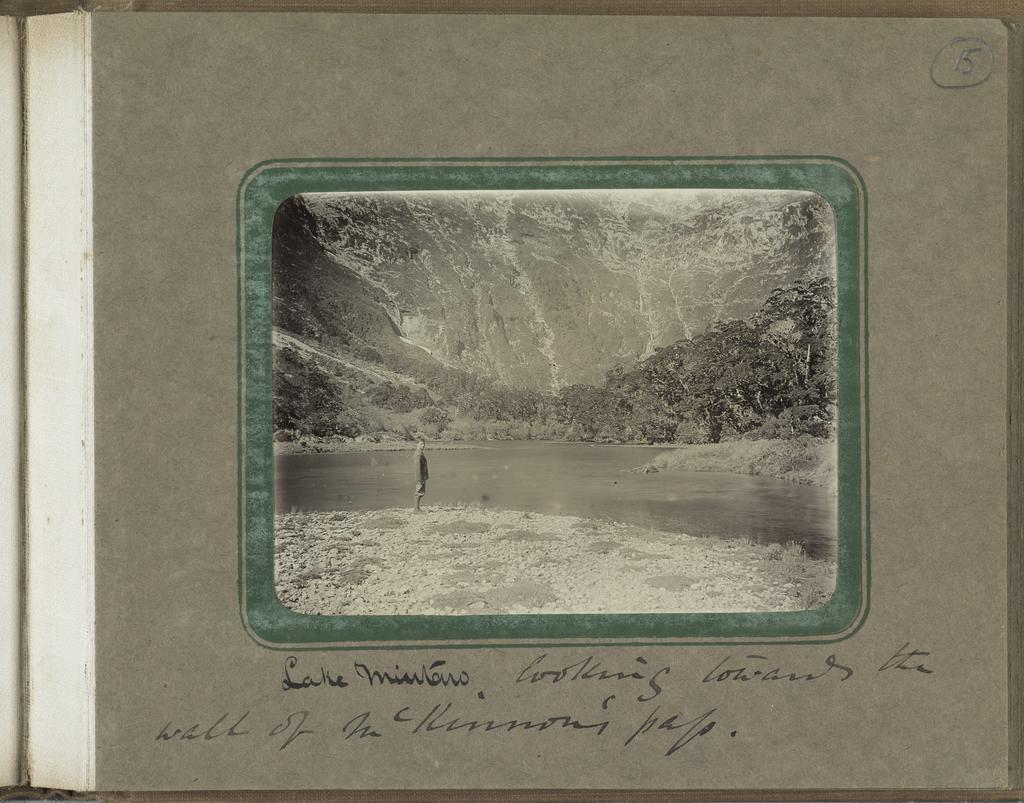 Lake Mintaro, looking towards the wall of McKinnon [sic] Pass
