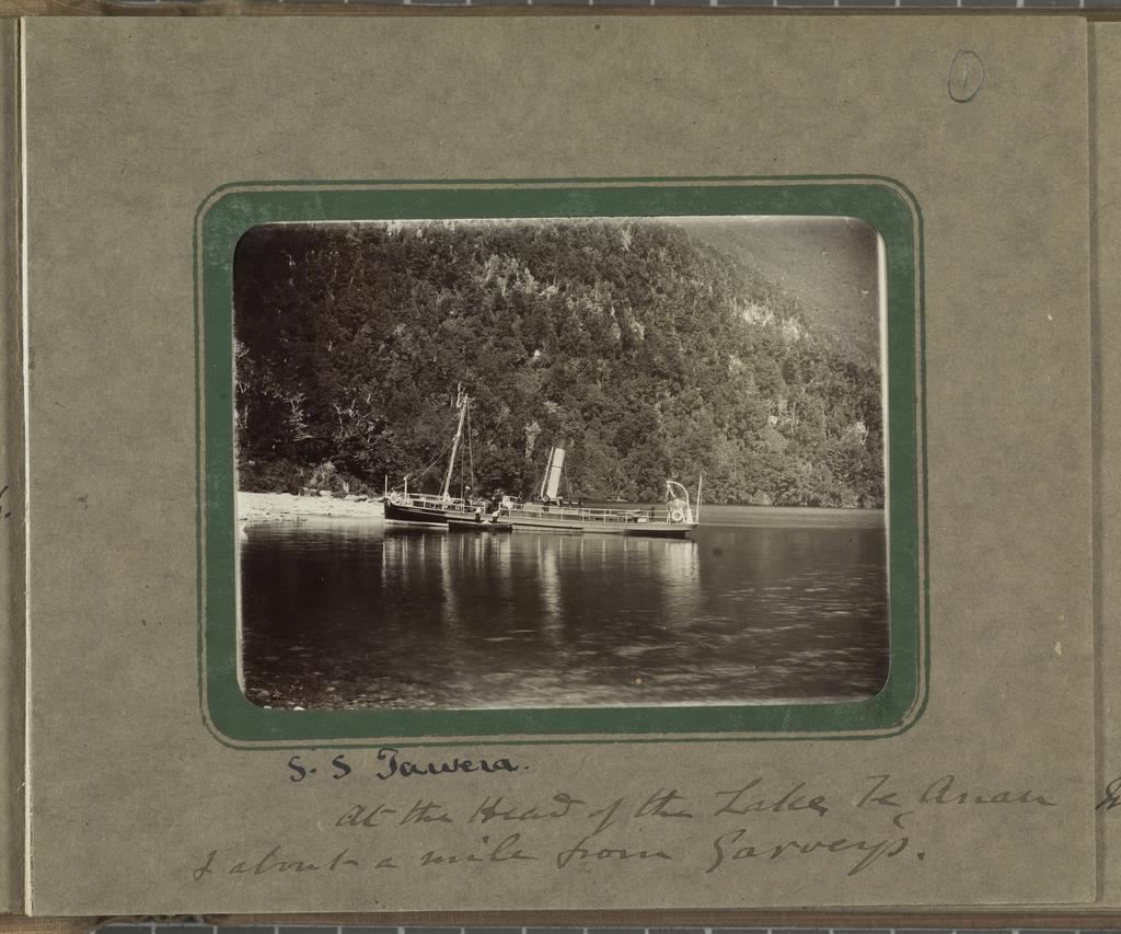 SS Tarawera at the head of Lake Te Anau