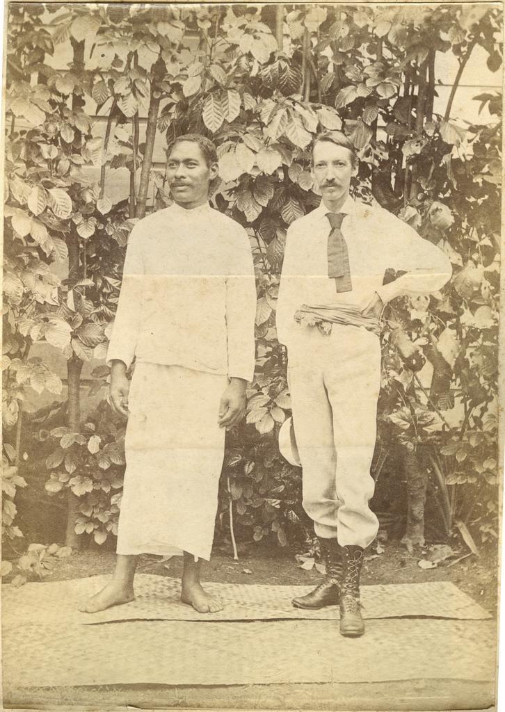 Robert Louis Stevenson and Samoan chief, Vailima, Apia