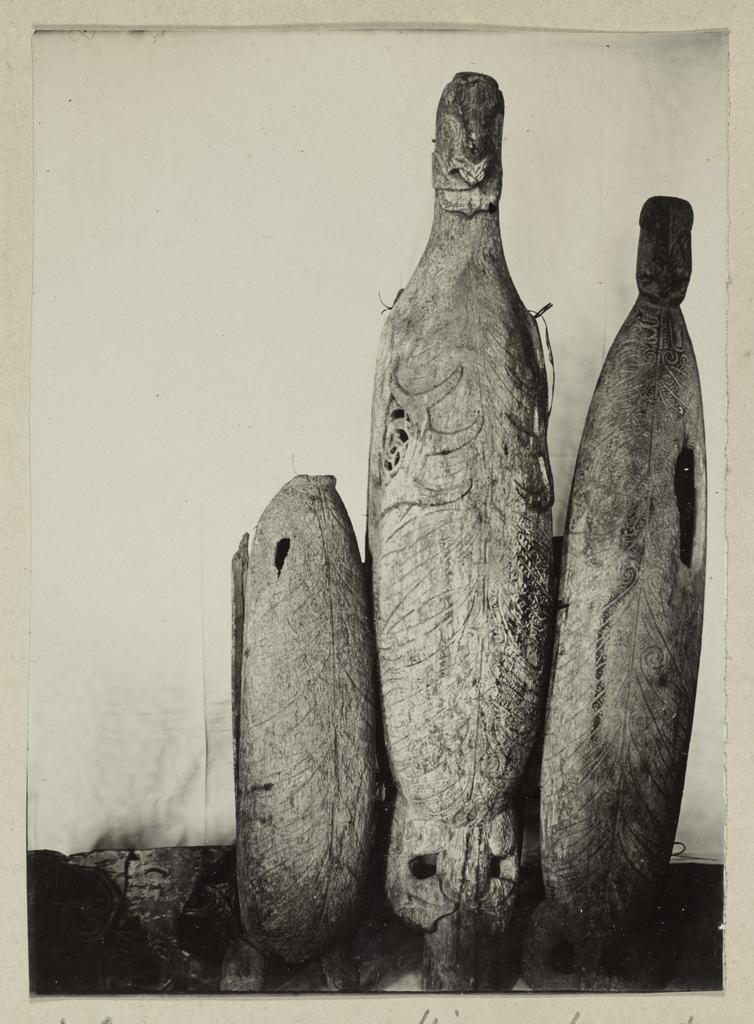 Three burial cases or coffins