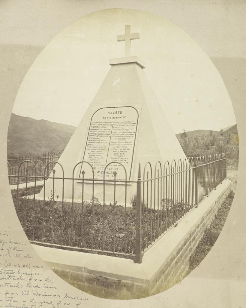 Memorial to Arthur Wakefield and his party, Tuamarina Cemetery