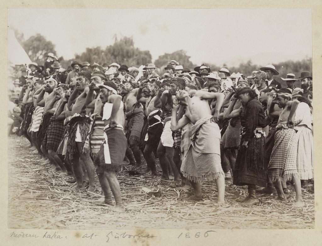 Modern haka at Gisborne 1886
