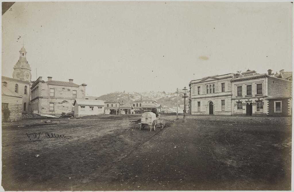 Reclaimed ground looking into Custom House Square