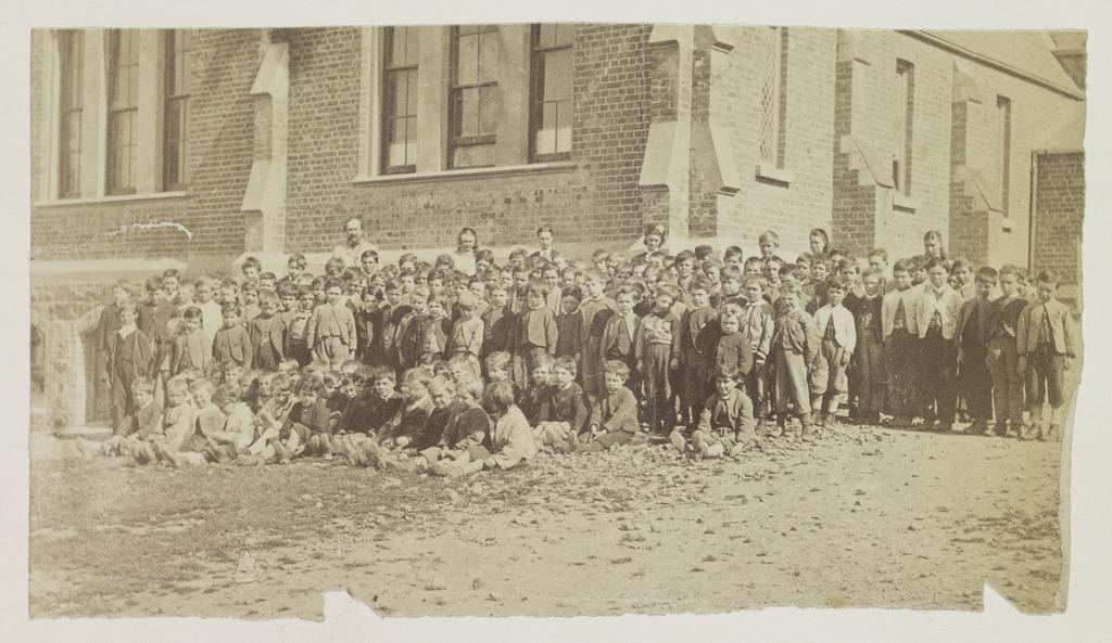 Children outside a primary school