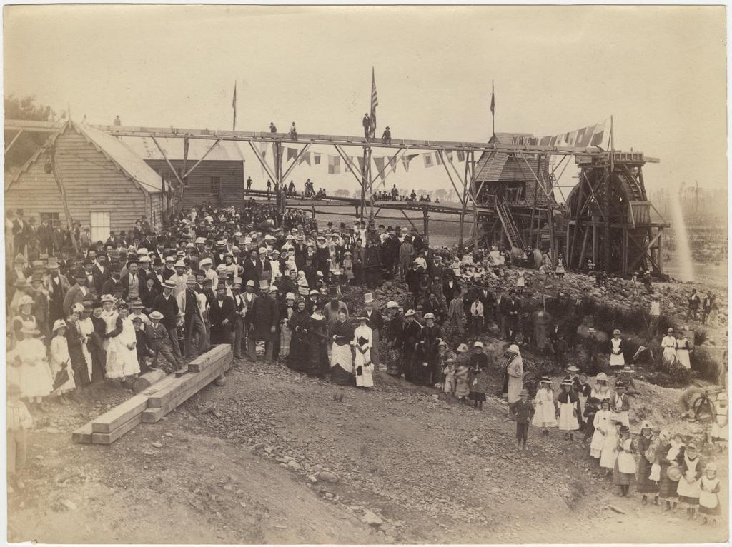 Opening of the Ross Gold Mining Company's hydraulic pumping engine